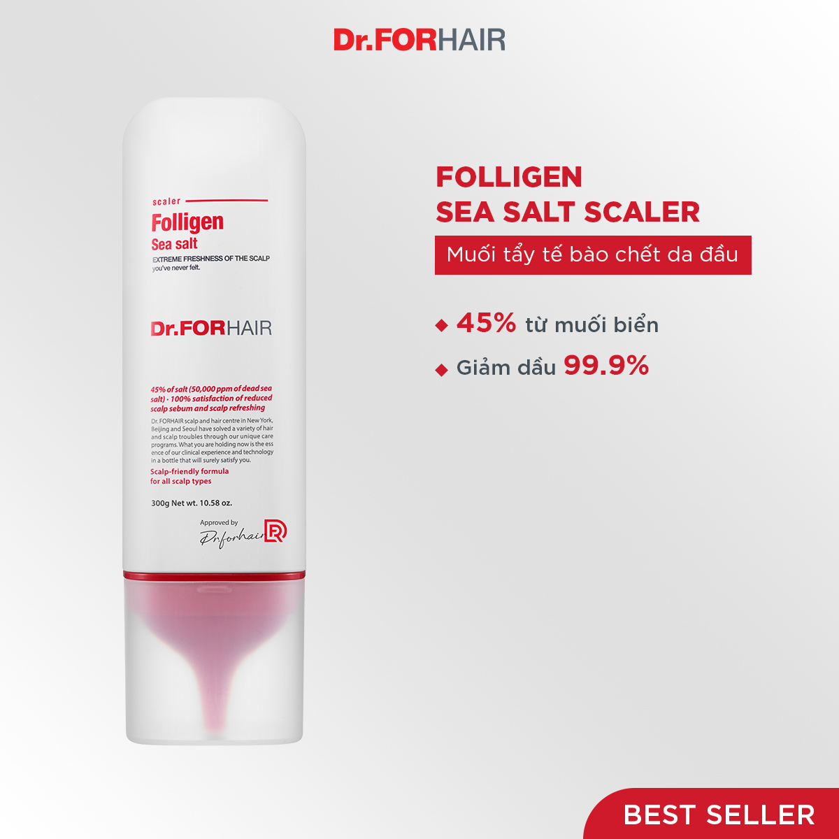 Muối tẩy tế bào chết da đầu Dr.FORHAIR SEA SALT SCALER 300g