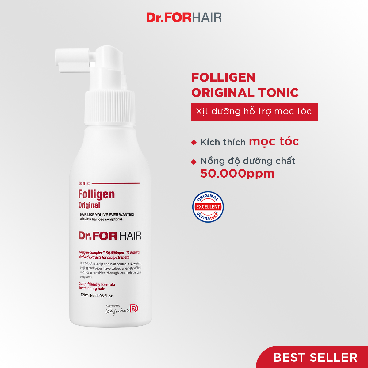 Tinh chất dưỡng mọc tóc Dr.FORHAIR FOLLIGEN ORIGINAL TONIC 120ml