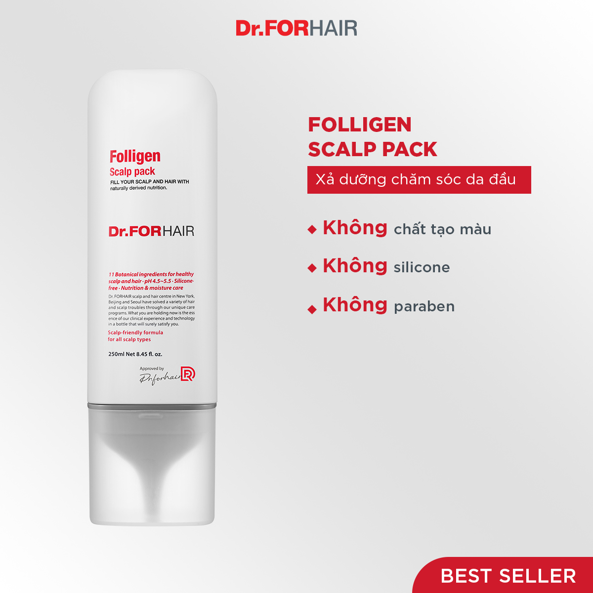 Dầu xả dưỡng da đầu Dr.FORHAIR FOLLIGEN SCALP PACK 250ml