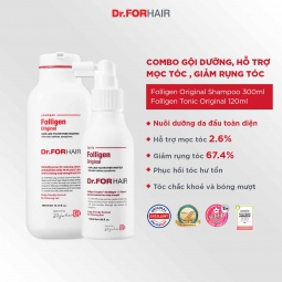 Bộ gội xịt dưỡng nuôi dưỡng da đầu, hỗ trợ mọc tóc, giảm rụng tóc Dr.FORHAIR FOLLIGEN ORIGINAL x FOLLIGEN TONIC ORIGINAL