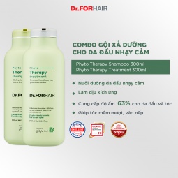 Bộ gội xả dưỡng cho da đầu nhạy cảm Dr.FORHAIR PHYTO THERAPY SHAMPOO x PHYTO THERAPY TREATMENT
